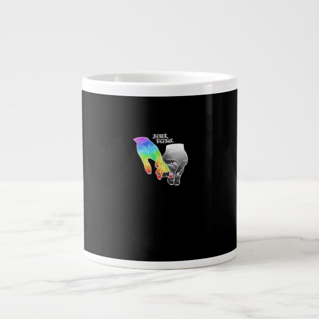 Better Together Minimal Design  Giant Coffee Mug (Front)