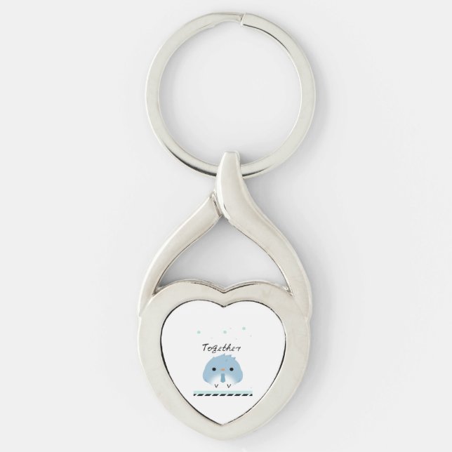 Better Together Minimal Design  Keychain (Front)