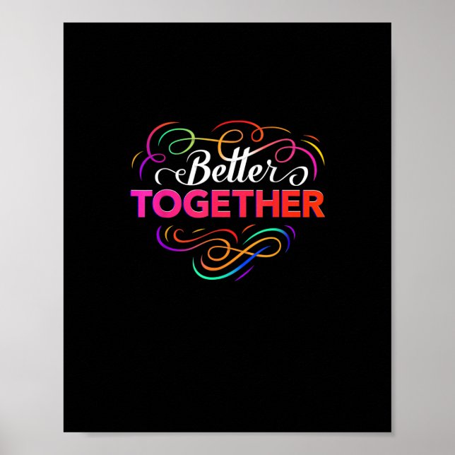 Better Together Minimal Design  Poster (Front)