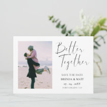 Better Together Minimalist Simple Photo Save The Date