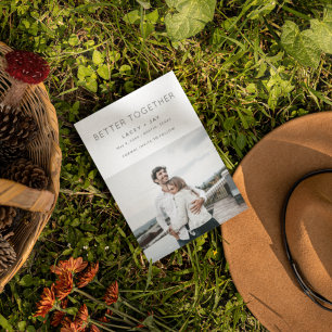Better Together Modern Photo Wedding Announcement