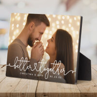 Better Together Modern Script Custom Wedding Photo