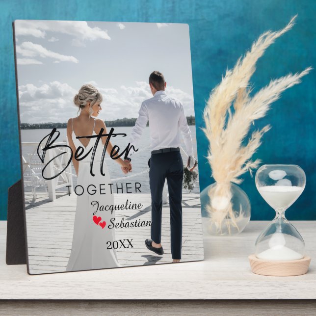 Better Together Personalized Wedding Plaque (Side)