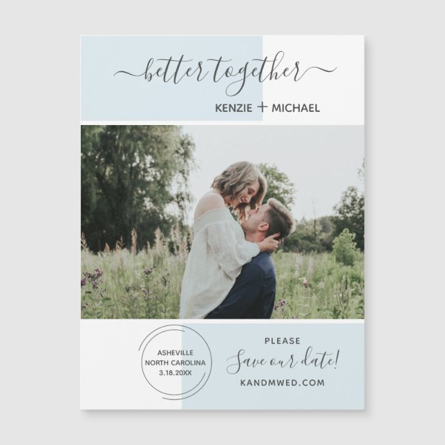 Better Together Photo Save the Date Wedding Modern (Front)