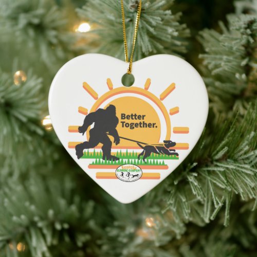 Better Together Sasquatch Canicross Heart Ornament