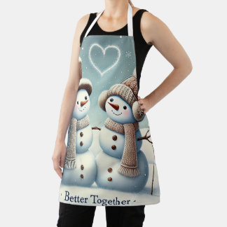 Better Together Snowman-A Heartwarming Apron