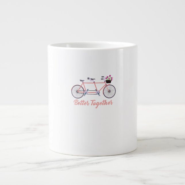 Better Together Tandem Bicycle Together Modern De Giant Coffee Mug (Front)