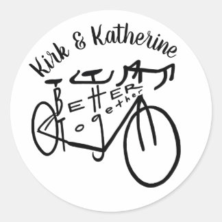 Better together tandem biking personalized sticker