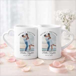 Better Together Valentine's Day Couples Photo Coffee Mug Set