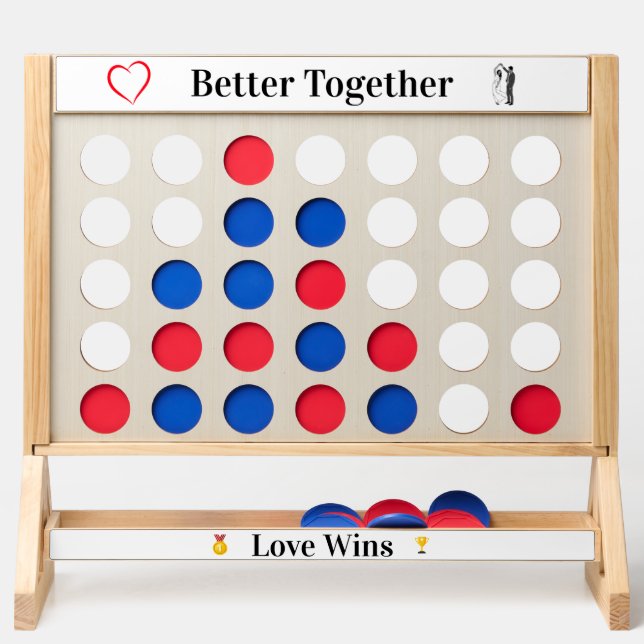Better Together Wedding Fast Four Game - Jumbo (Front)