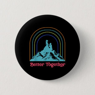 Better Together Wedding Groom Bride Husband Wife M Button