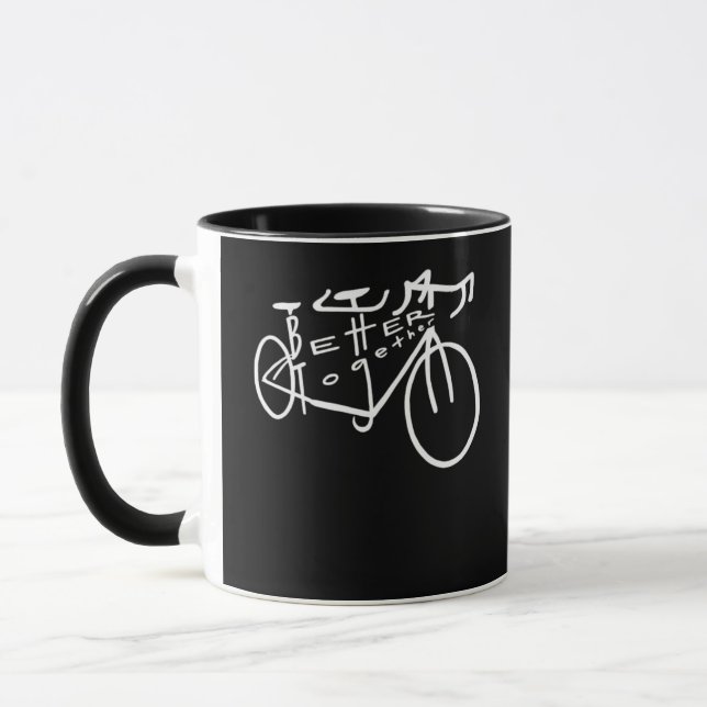 Better Together White Minimal Aesthetic  Mug (Left)