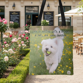 Better with a Bichon Tote Bag