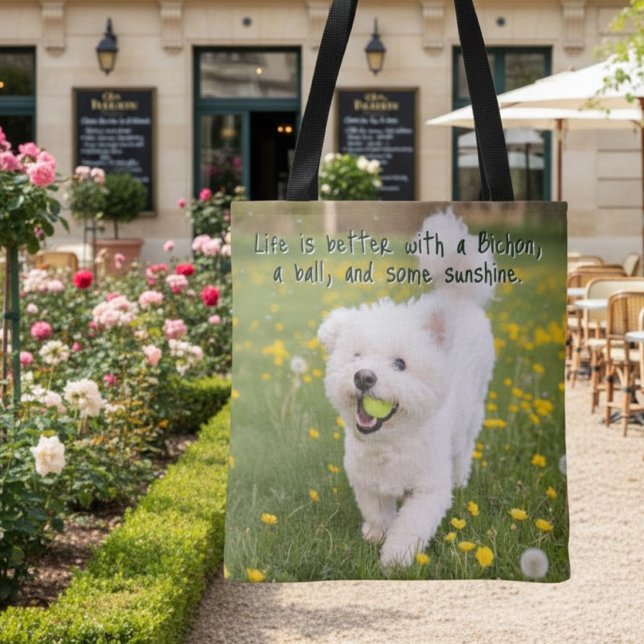 Better with a Bichon Tote Bag (Creator Uploaded)