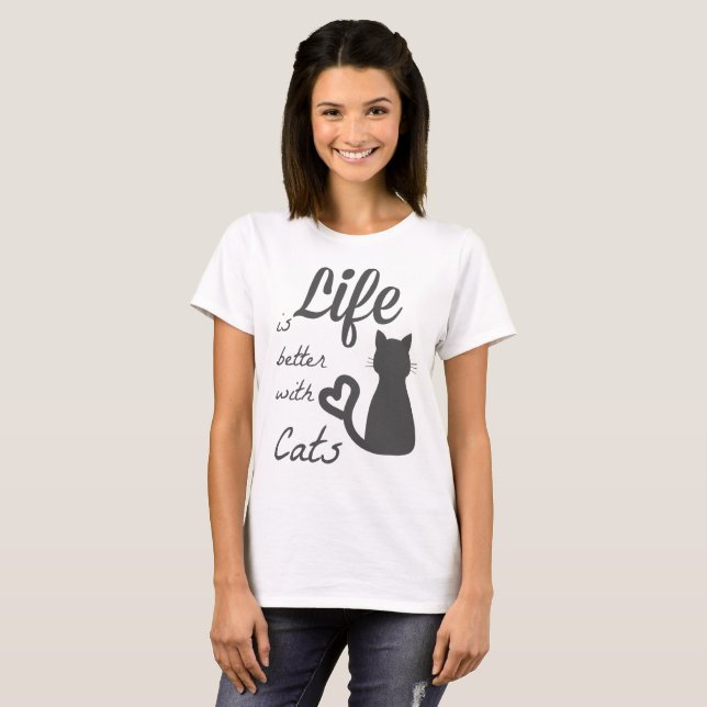 better with cats T-Shirt (Front Full)