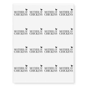Better With Chickens Around Chicken Pet Lover Fun Temporary Tattoos