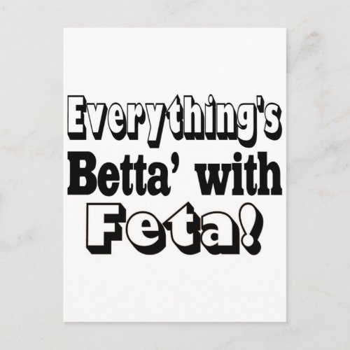 Better With Feta Postcard