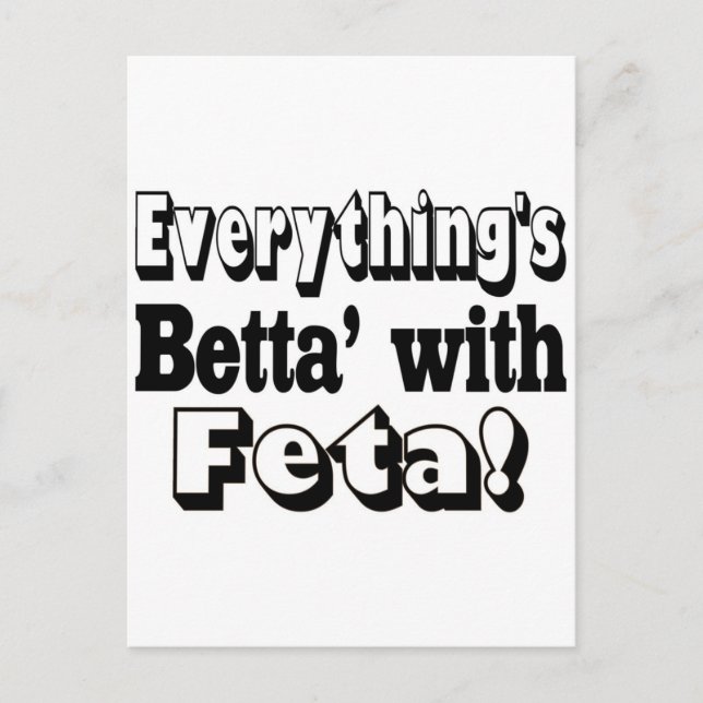 Better With Feta Postcard (Front)