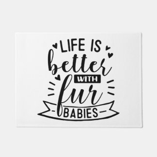 Better with fur babies doormat