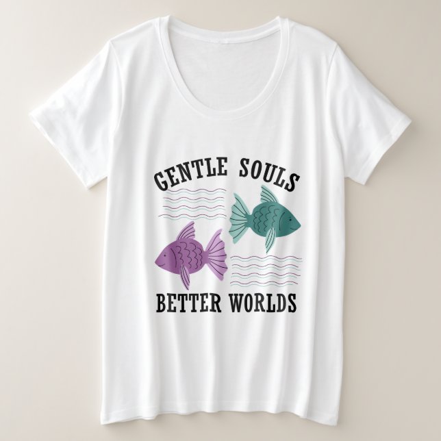 Better Worlds Plus Size T-Shirt (Design Front)