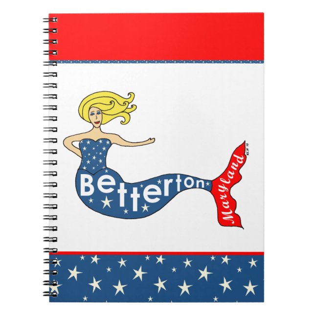 Betterton, Maryland Mermaid Spiral Notebook (Front)