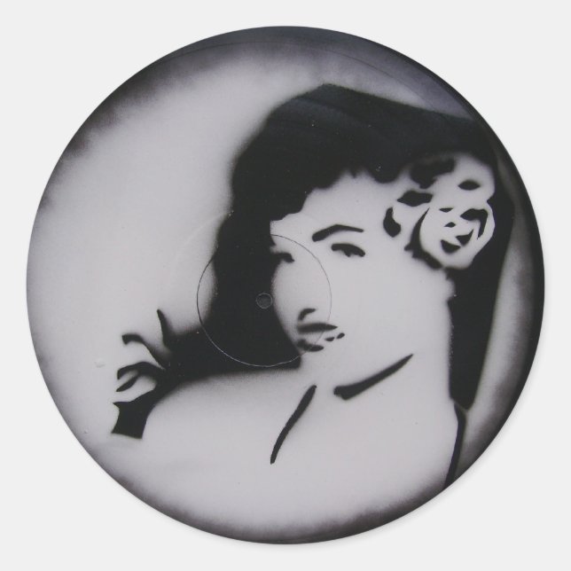 bettie page.JPG Classic Round Sticker (Front)
