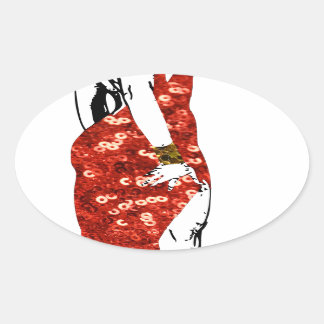 bettie pin up oval sticker