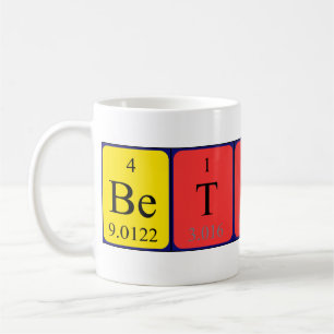 Bettina periodic table name mug