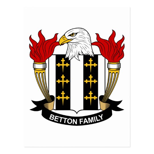 Betton Family Crest Postcard