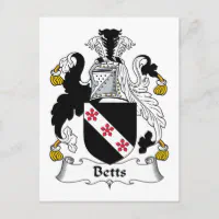 Betts Family Crest Postcard
