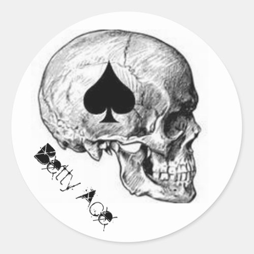 Betty Ace Of Spades Skull Sticker