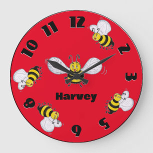 Betty Bee and Busy Bees Round Wall Clock