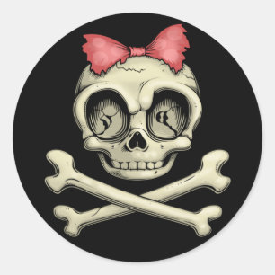 Betty Bones Classic Round Sticker