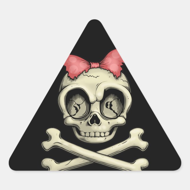 Betty Bones Triangle Sticker (Front)
