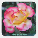 Betty Boop Rose Square Sticker
