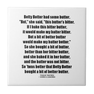 Betty Botter Better Butter (Tongue Twister) Tile