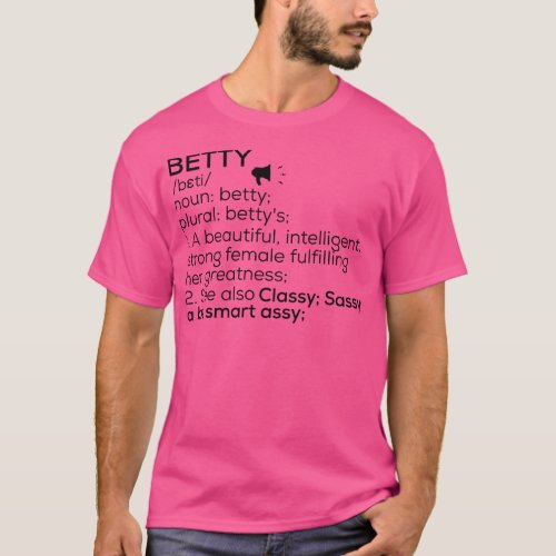 Betty Name Definition Betty Female Name T_Shirt