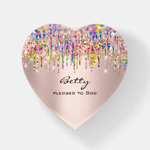 Betty NAME MEANING Holograph Drips  Valentine Gift Paperweight