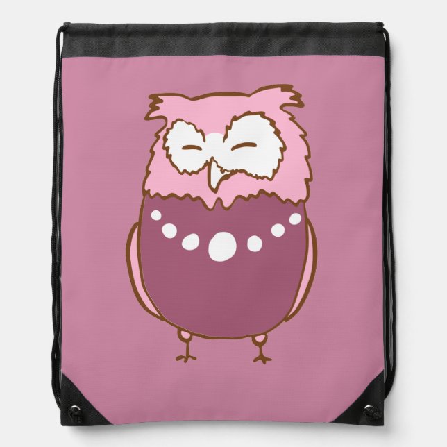 Betty owl drawstring bag (Front)