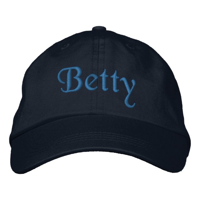 Betty Personalized Embroidered Baseball Cap Blue (Front)