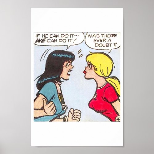 Betty  Veronica Comic Strip Poster