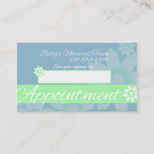 Customizable Betty's Natural Touch Business Card