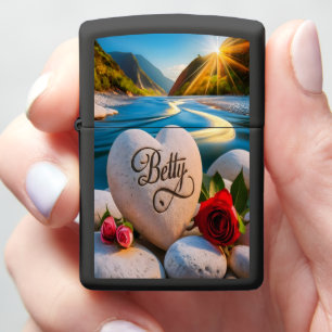 Betty's River Heart Zippo Lighter