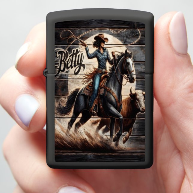 Betty's Rodeo Ride Zippo Lighter (In Hand)