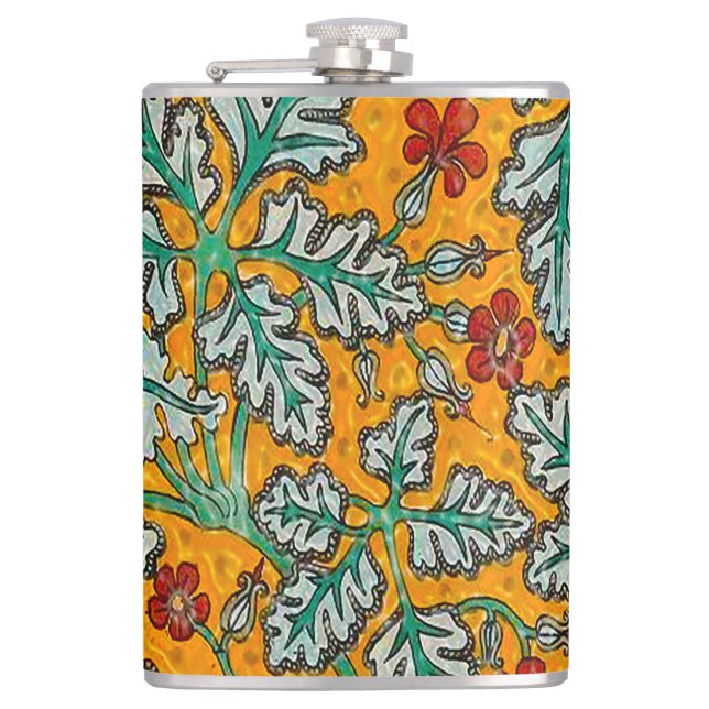 Betty's Yellow Flowers Flask (Front)
