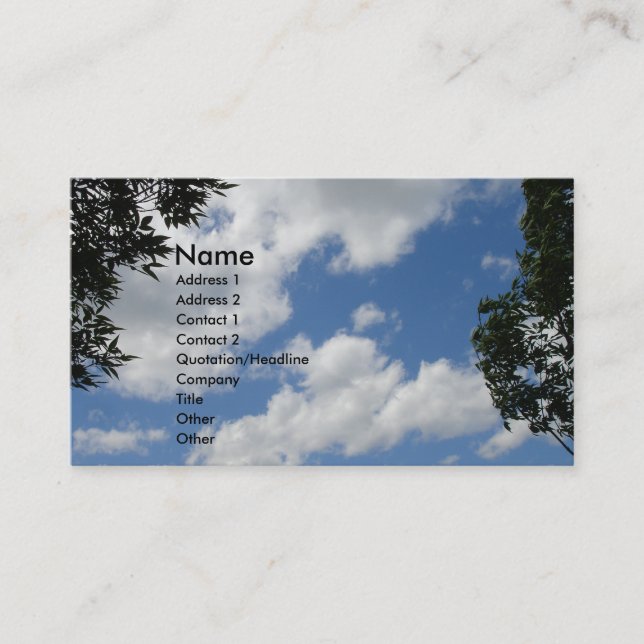 Between 2 Trees Business Card (Front)