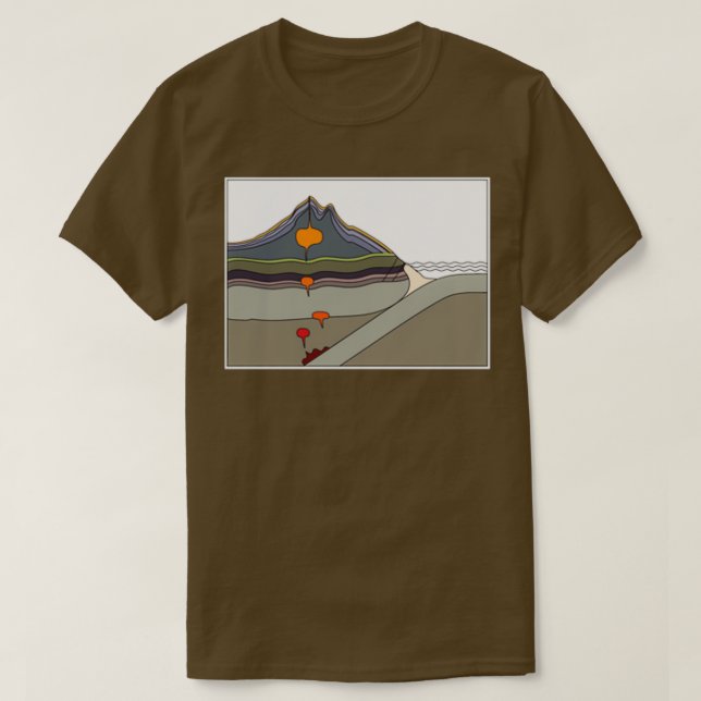 Between a Rock and a Hard Place Geologic Subductio T-Shirt (Design Front)