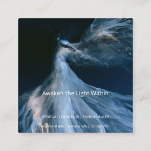 Between Earth and Stars Winged Angel Square Business Card