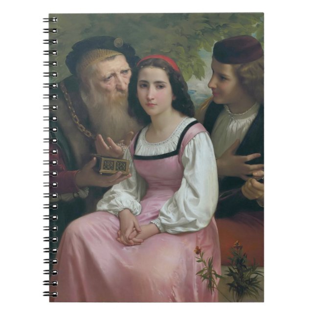 Between Riches and Love (by Bouguereau) Notebook (Front)