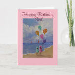 Between Sisters, Birthday Card<br><div class="desc">Original acrylic painting of two young sisters on a beach by Dian... ... ..A very sentimental Birthday card with a beautiful sentiment on the inside. The front shows two young sisters holding hands and looking out at the sailboats from the beach. A tender scene which is sure to touch one's...</div>